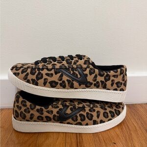 Tretorn Leopard Print Sneakers with Black Accents